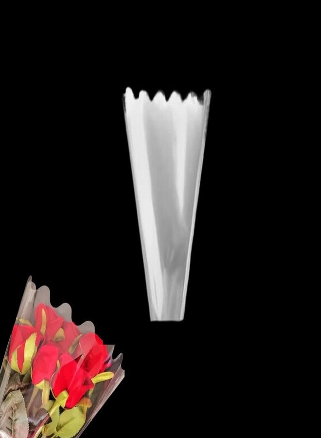 Ebonee Clear Flower Bouquet Bags Waterproof Florists Bouquet Sleeves, Plastic Cellophane Flower Sleeves Packaging Bags for Rose Craft Birthday Wedding Valentine's Day Mother's Day, 9x2.6x16 inch (100 Pack) - Image 4